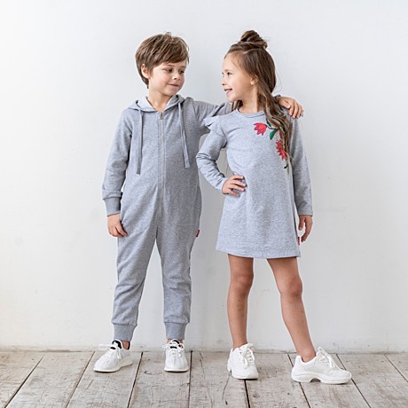 Серое платье для девочки